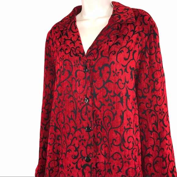 😍 Blazer Red With Black Embroidered - Picture 2 of 8